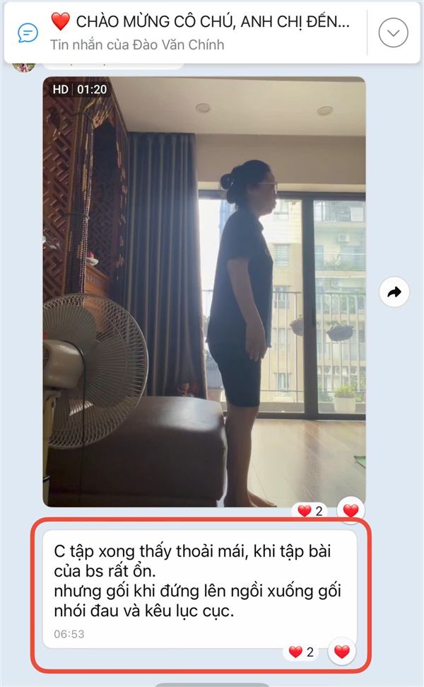 Phản hồi của học viên trong nhóm tập
