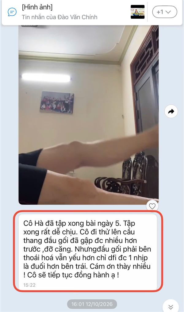 Phản hồi của học viên trong nhóm tập